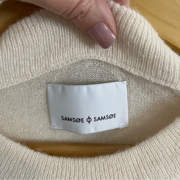 SAMSOE SAMSOE Morgana Alpaca Wool Blend Sweater in Soothing Sea - Picture 7 of 10